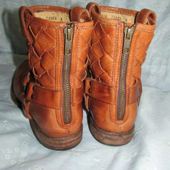Frye Woven Phillip Cognac RARE - Picture 4 of 11